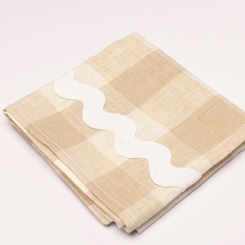 Natural Gingham Tea Towel